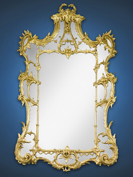 Georgian Chippendale Giltwood Mirror
